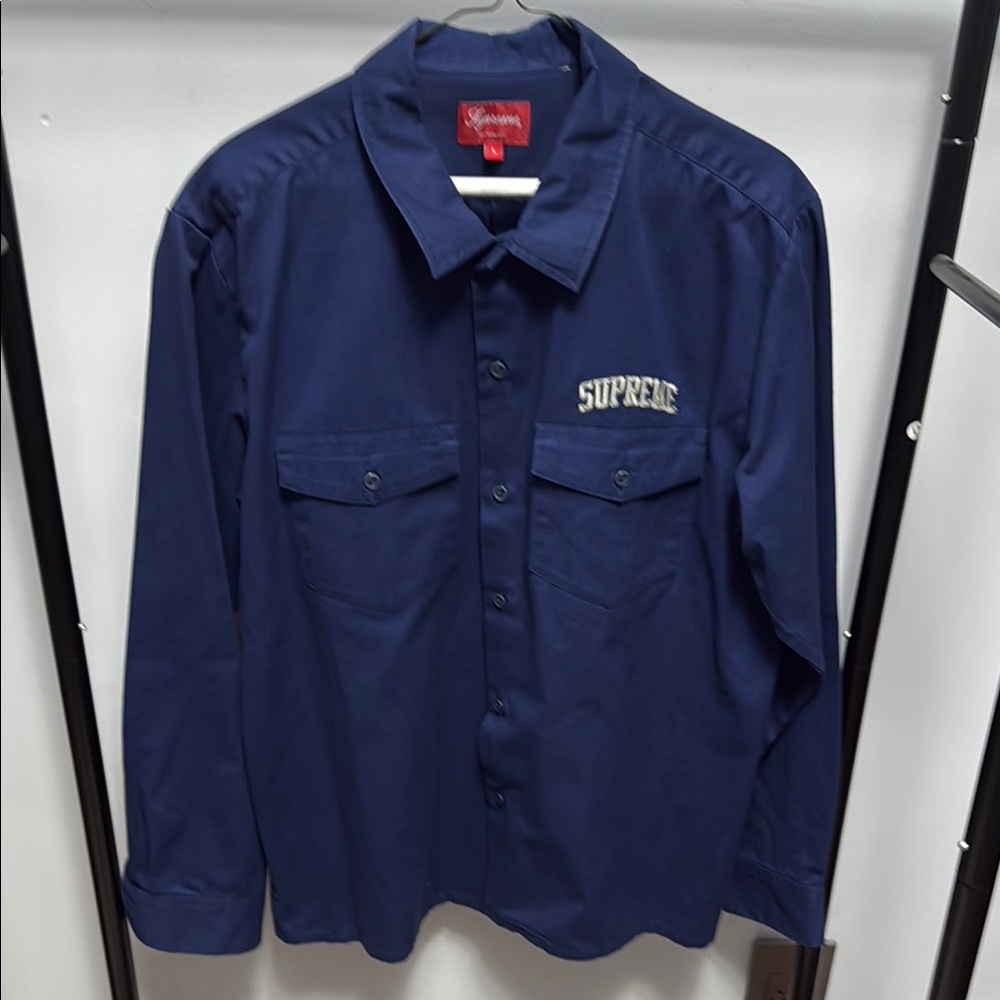 Supreme Blue Button-Up Shirt